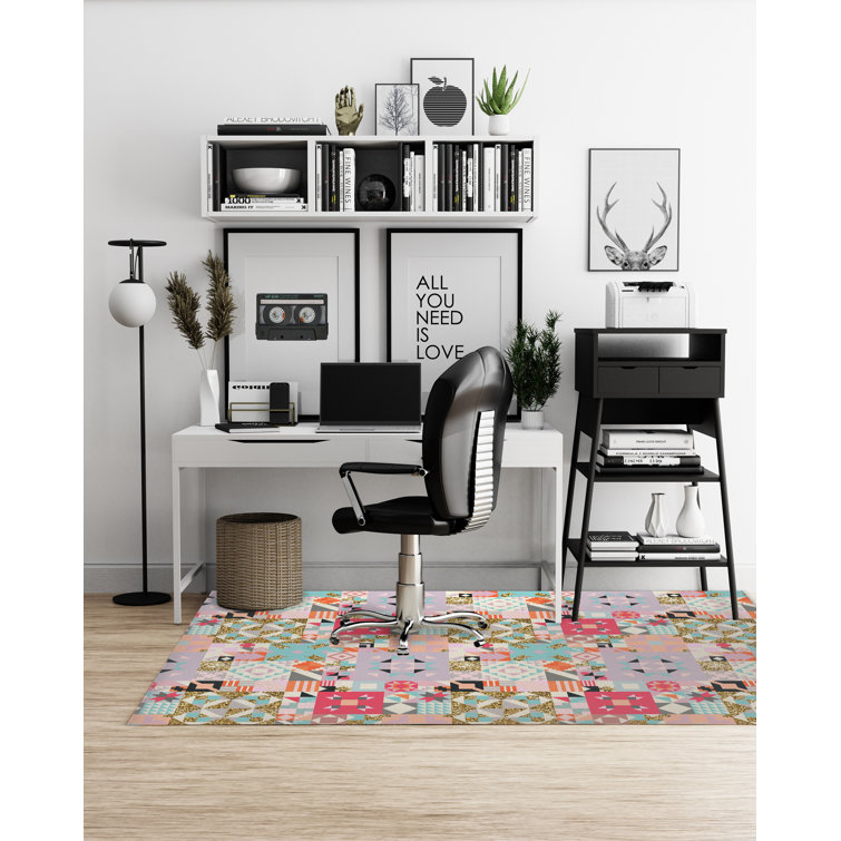 Decorative office chair discount mat